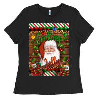 Christmas Feeling Jolly Santa Ladies Tee | Teevron