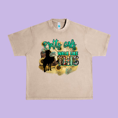 Pretty Girls Walk Like This Urban Heavy Tee Designed By Nancycooperartshop