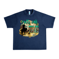 Navy pretty girls walk like this Urban Heavy Tee - NancyCooperArtShop