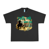 Pigment Black pretty girls walk like this Urban Heavy Tee - NancyCooperArtShop