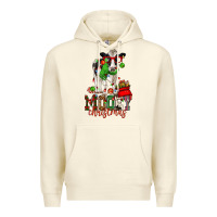 Sandshell mooey christmas holstein cow Premium Hoodie - CowGirlArtShop