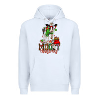 White mooey christmas holstein cow Premium Hoodie - CowGirlArtShop