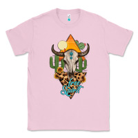 Bubblegum Pink free spirit bull skull Classic Tee - MaliasSmallBusiness