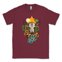 Burgundy free spirit bull skull Classic Tee - MaliasSmallBusiness