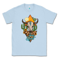 Dusty Blue free spirit bull skull Classic Tee - MaliasSmallBusiness