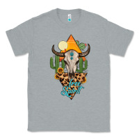 Heather Grey free spirit bull skull Classic Tee - MaliasSmallBusiness