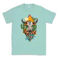 Seafoam free spirit bull skull Classic Tee - MaliasSmallBusiness