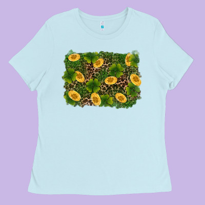 St Patricks Day Background Ladies Tee Designed By Ranaportraitstore