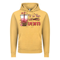 Vintage Mustard v is for valentine venti Vintage Hoodie - MaliasSmallBusiness