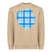Mushroom Winter Tartan Patch Heavyweight Sweatshirt - BundleAndBundleShop