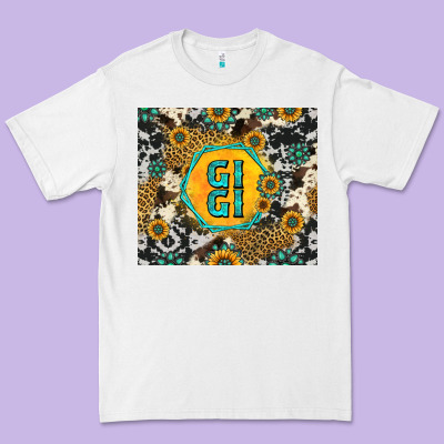 Gigi Sunflower Turquoise Premium Tee Designed By Jasminsmagicworld