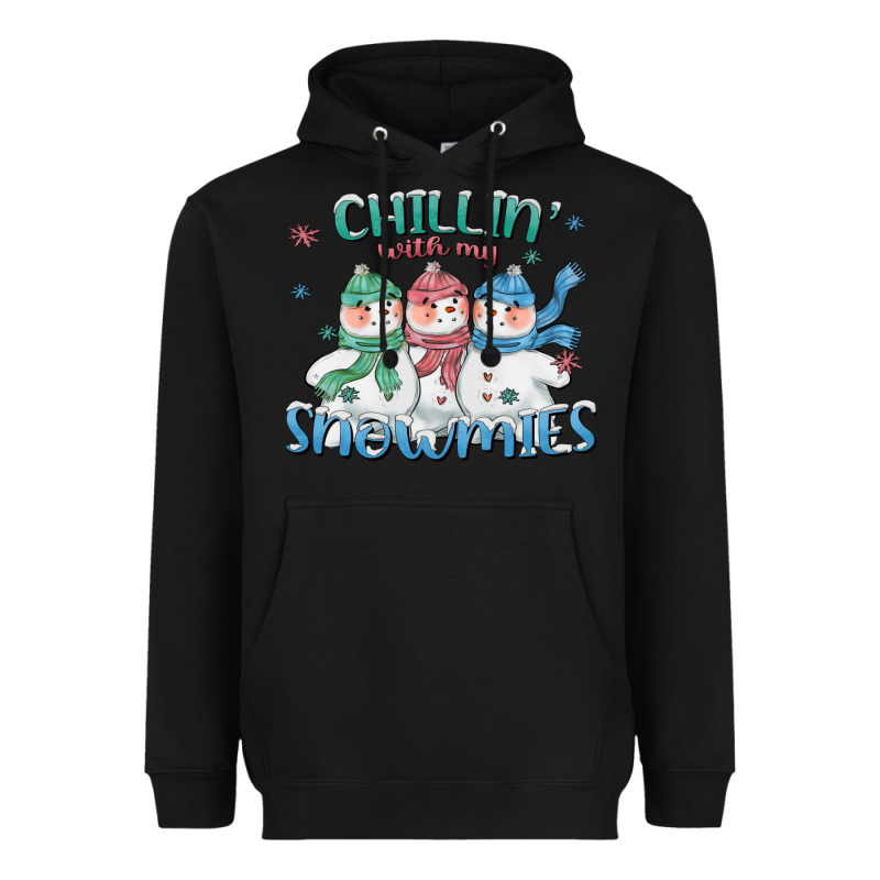 Chillin With My Snowmies Heavyweight Hoodie by CowGirlArtShop | Teevron