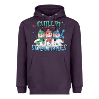 Plum chillin with my snowmies Heavyweight Hoodie - CowGirlArtShop