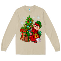 Mushroom Santa's Elf Christmas Long Sleeve Tee - BundleAndBundleShop