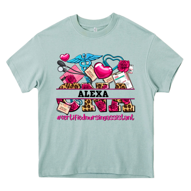Costom Name Valentines Day Cna Certified Nursing Heavy Core Tee by AdoDesignShop | Teevron