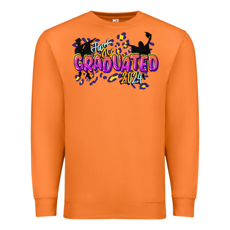 Just Graduated 2024 Premium Sweatshirt by CowGirlArtShop | Teevron