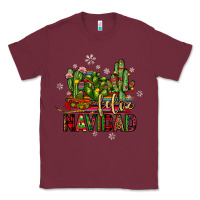 Burgundy feliz navidad cactus Classic Tee - JahusDesignShop