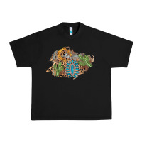 Black horseshoe leopard gemstone cactus patch Urban Heavy Tee - AdoDesignShop