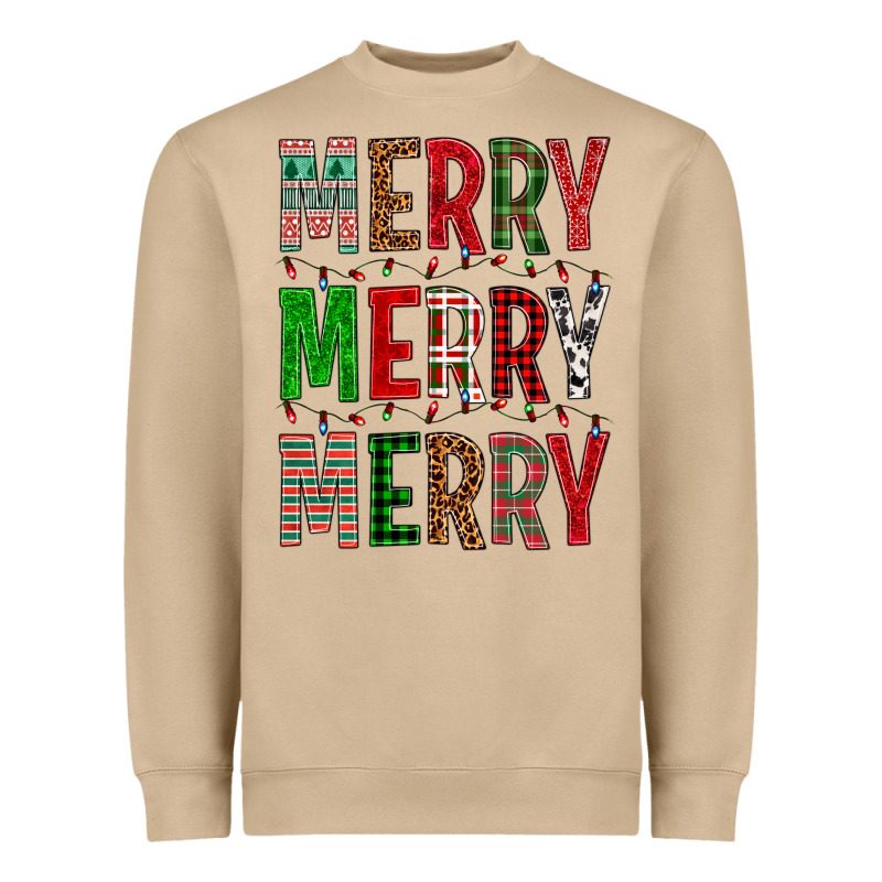 Merry Merry Merry Christmas Heavyweight Sweatshirt by BundleAndBundleShop | Teevron