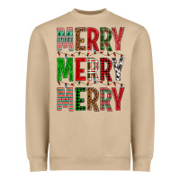 Mushroom Merry Merry Merry Christmas Heavyweight Sweatshirt - BundleAndBundleShop