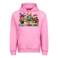 Fuchsia Pink hallothanksmas trucks Urban Hoodie - FaDigitalArtStudio