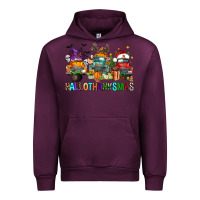 Mauve Wine hallothanksmas trucks Urban Hoodie - FaDigitalArtStudio
