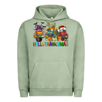 Pigment Oil Green hallothanksmas trucks Urban Hoodie - FaDigitalArtStudio