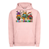 Pigment Salmon hallothanksmas trucks Urban Hoodie - FaDigitalArtStudio
