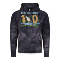 Cloud Black flying into 100 days of school Vintage Hoodie - MaliasSmallBusiness