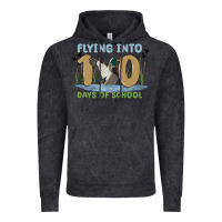 Vintage Black flying into 100 days of school Vintage Hoodie - MaliasSmallBusiness