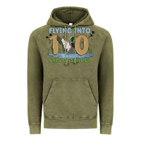 Vintage Olive flying into 100 days of school Vintage Hoodie - MaliasSmallBusiness
