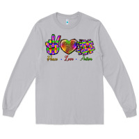 Moon Dust Peace Love Autism Long Sleeve Tee - BundleAndBundleShop