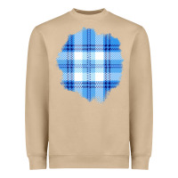 Mushroom Winter Tartan Patch Heavyweight Sweatshirt - BundleAndBundleShop