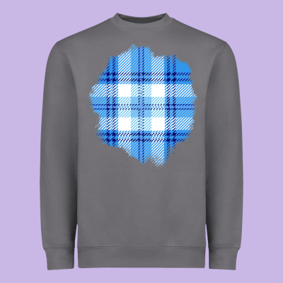 Winter Tartan Patch Heavyweight Sweatshirt Designed By Bundleandbundleshop