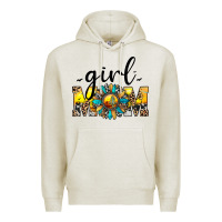 Oatmeal Heather girl mom Premium Hoodie - JahusDesignShop