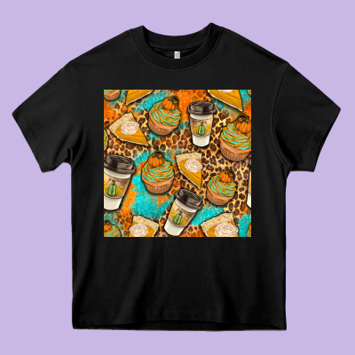 Autumn Cupcakes Seamless Pattern Heavy Core Tee Designed By Bundleandbundleshop