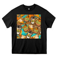 Black autumn cupcakes seamless pattern Heavy Core Tee - BundleAndBundleShop