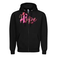 Black hope breast cancer Zipper Hoodie - NancyCooperArtShop