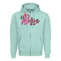 Seafoam hope breast cancer Zipper Hoodie - NancyCooperArtShop