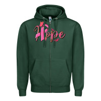 Sports Green hope breast cancer Zipper Hoodie - NancyCooperArtShop