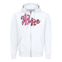 White hope breast cancer Zipper Hoodie - NancyCooperArtShop