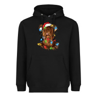 Black christmas heifer cow gnome Heavyweight Hoodie - CowGirlArtShop