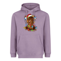 Lavender christmas heifer cow gnome Heavyweight Hoodie - CowGirlArtShop