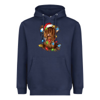 Navy christmas heifer cow gnome Heavyweight Hoodie - CowGirlArtShop