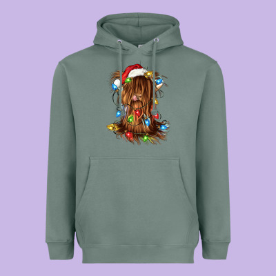 Christmas Heifer Cow Gnome Heavyweight Hoodie Designed By Cowgirlartshop