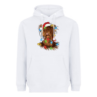 White christmas heifer cow gnome Heavyweight Hoodie - CowGirlArtShop
