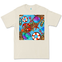 Bone summer with leopard seamless pattern Premium Tee - BundleAndBundleShop
