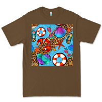 Cacao summer with leopard seamless pattern Premium Tee - BundleAndBundleShop