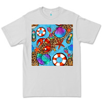 Summer With Leopard Seamless Pattern Premium Tee | Teevron