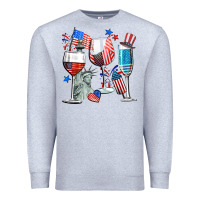 Heather Grey american wine Premium Sweatshirt - CowGirlArtShop